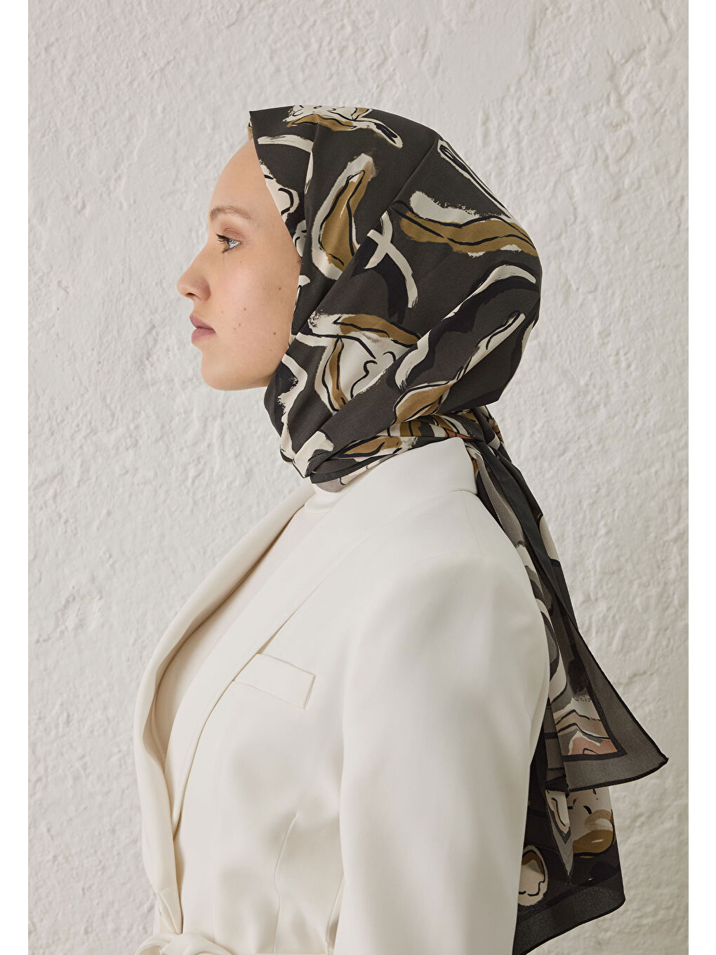 Aspen Desen Şal Antrasit-3