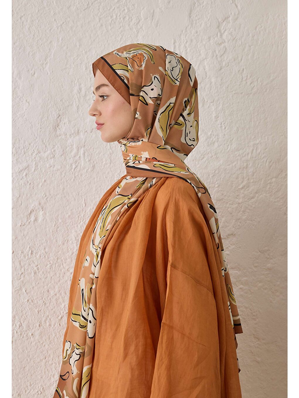 Pembe Aspen Desen Şal Somon-3