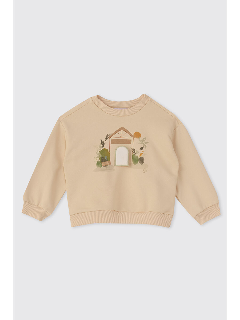 Erkek Bebek Baskılı Açık Yeşil Sweatshirt