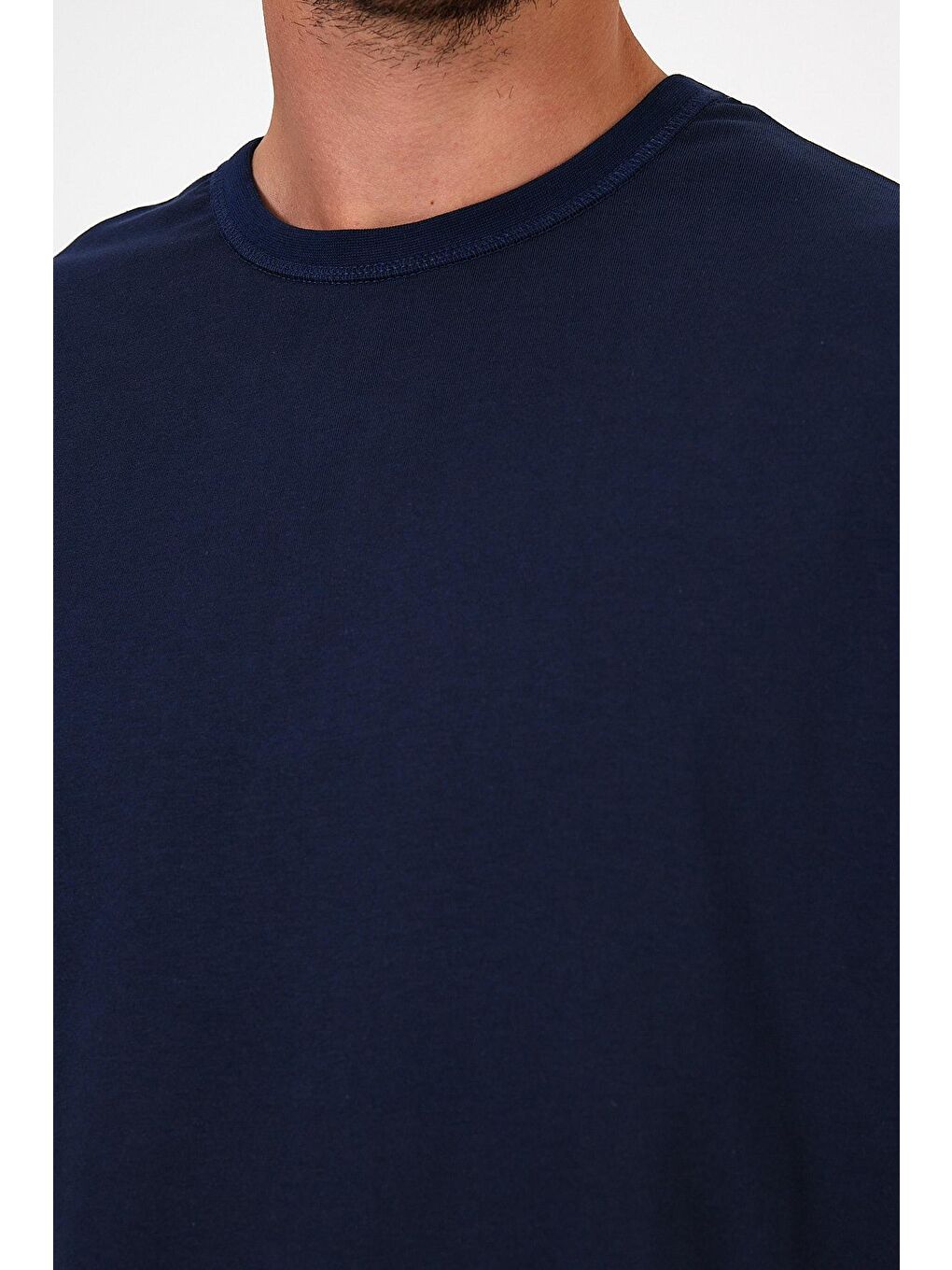 İndigo Bisiklet Yaka Kısa Kollu Basic  Erkek Tişört-2