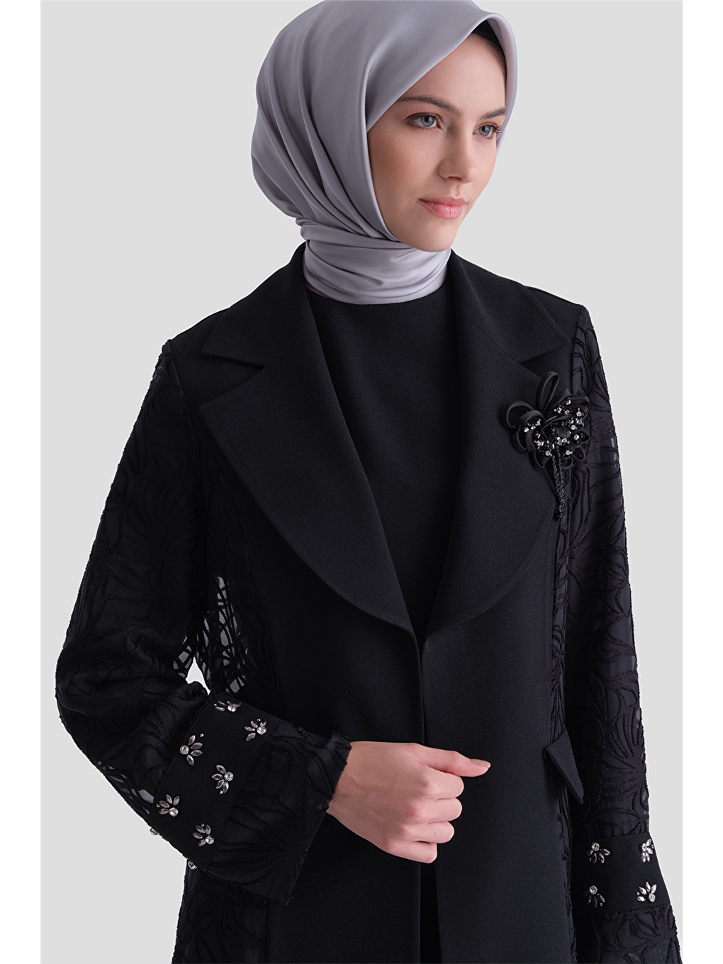 Dantel Detaylı Takım Siyah-3