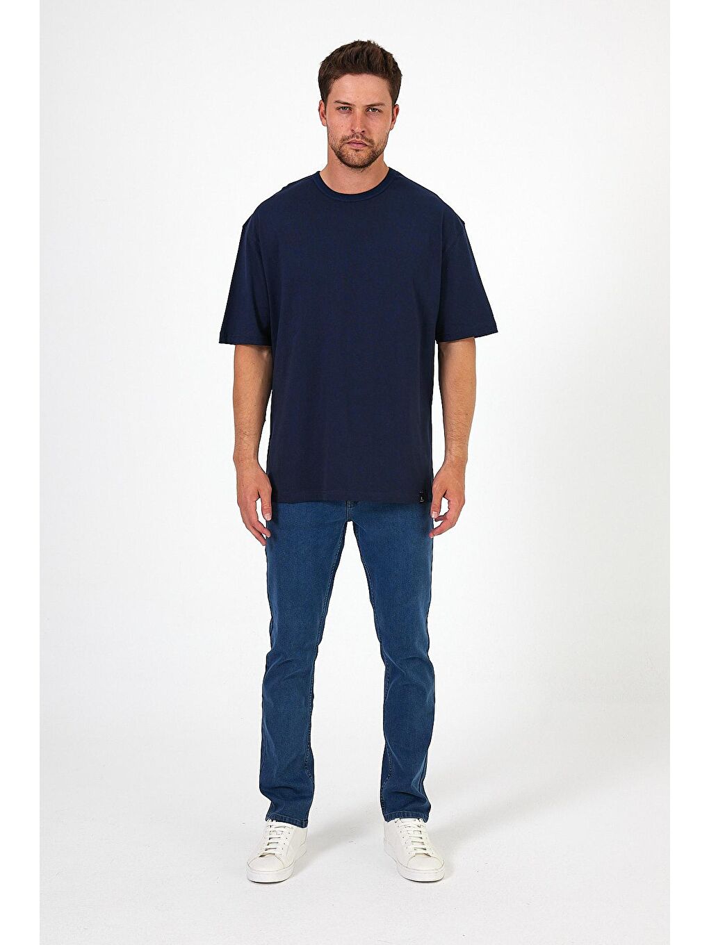 İndigo Bisiklet Yaka Kısa Kollu Basic  Erkek Tişört-4