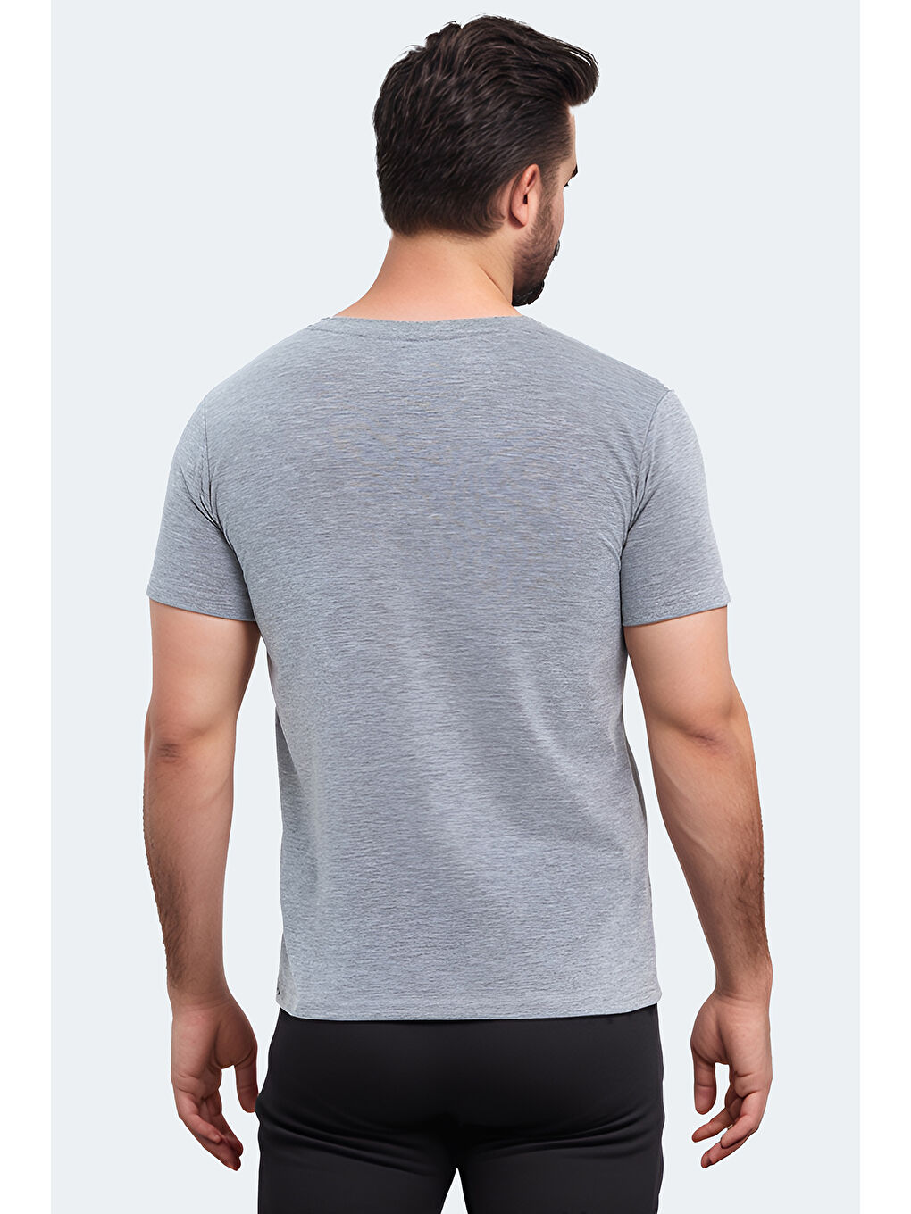 SARGON KTN  Erkek Büyük Beden Tişört Gri-1