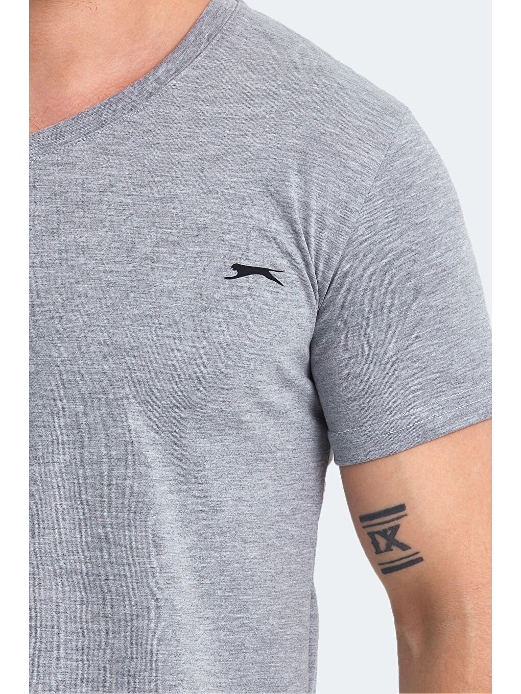 SARGON KTN  Erkek Büyük Beden Tişört Gri-3