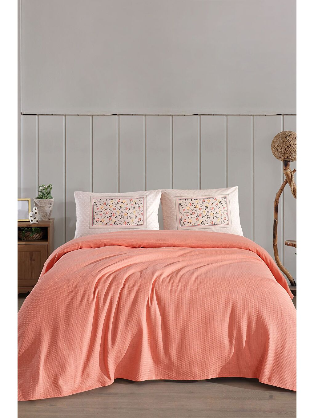 Pembe Angel Pike Takımı 4 Parça (200x220 cm) Somon