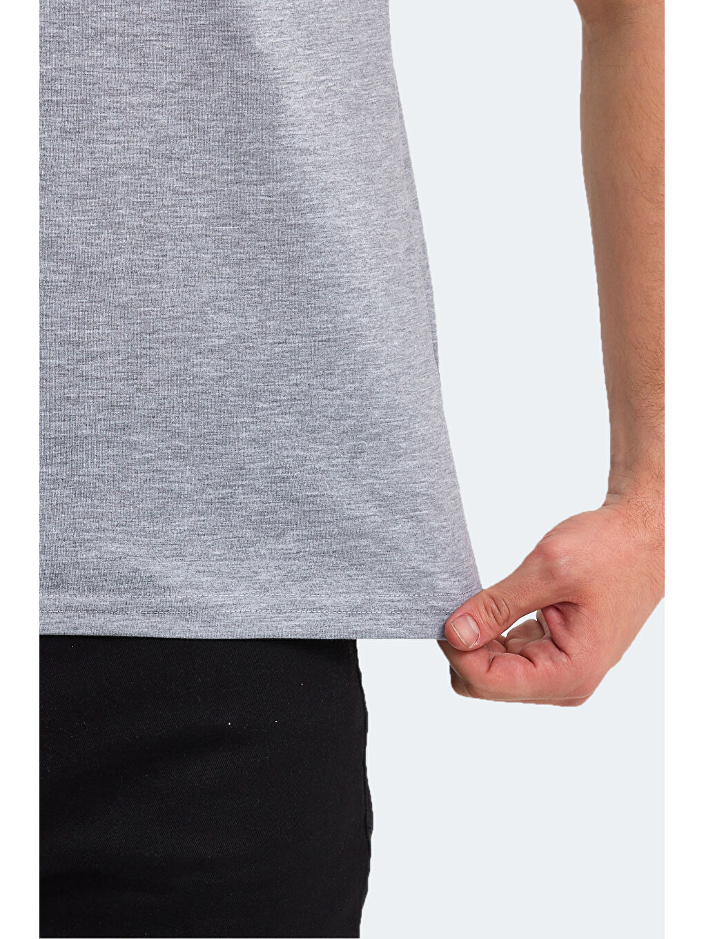 SARGON KTN  Erkek Büyük Beden Tişört Gri-4