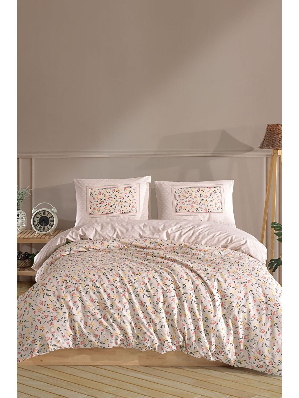 Pembe Angel Nevresim Takımı Çift Kişilik (200x220 cm) Somon