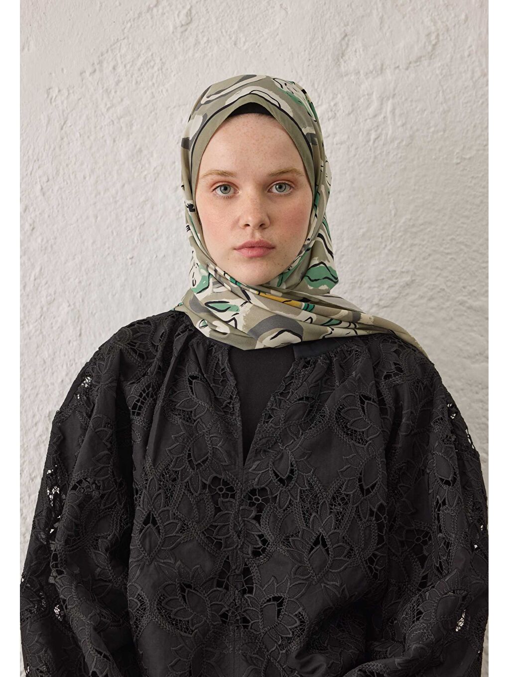 Aspen Desen Şal Naturel Bej-2