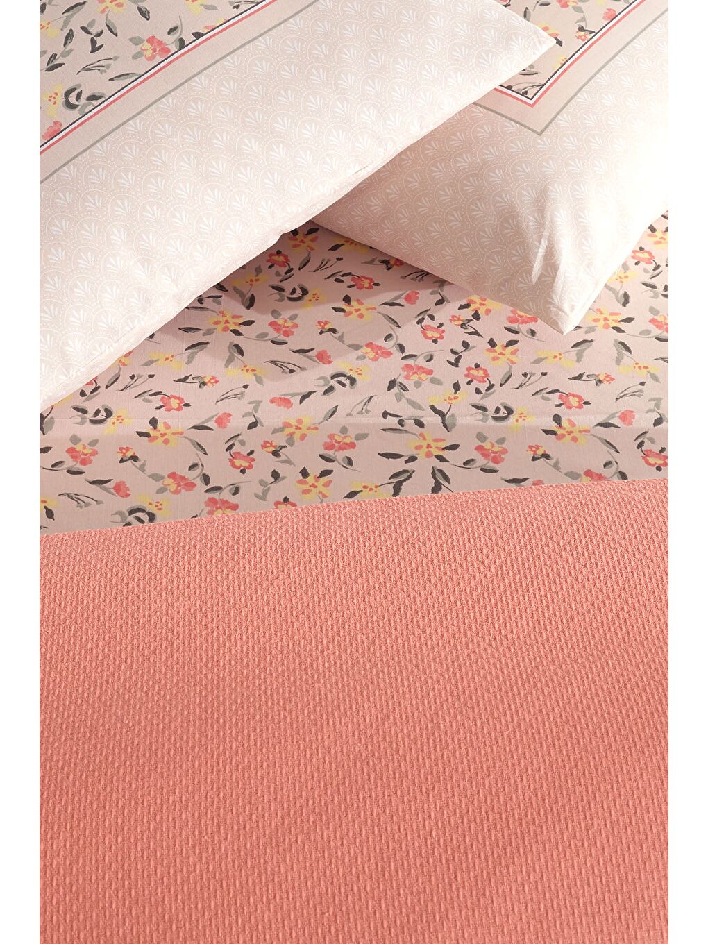 Pembe Angel Pike Takımı 4 Parça (200x220 cm) Somon-4