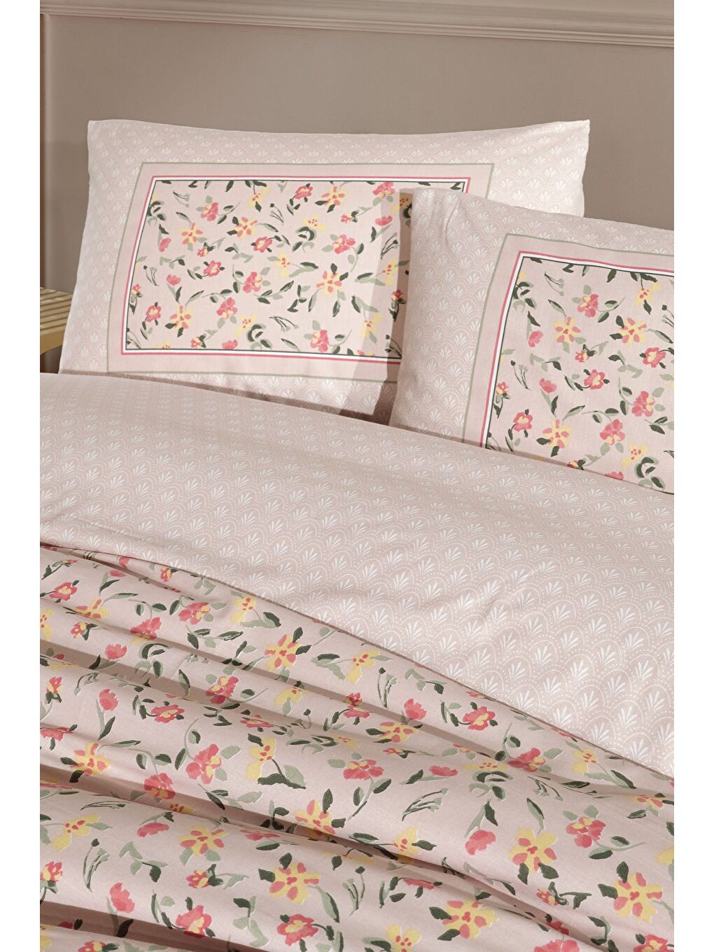 Pembe Angel Nevresim Takımı Çift Kişilik (200x220 cm) Somon-3