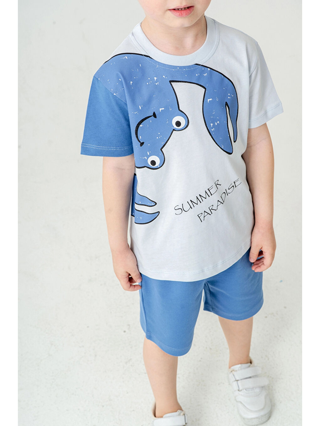 İndigo Yengeç Baskılı Erkek Çocuk Takım 50306-2