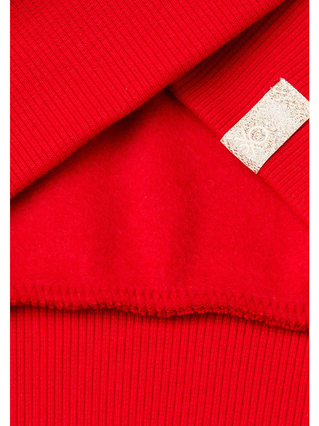 Kız Çocuk Kırmızı Etek Ucu Logolu Mickey Mouse Baskılı Rahat Kesim Sweatshirt-2