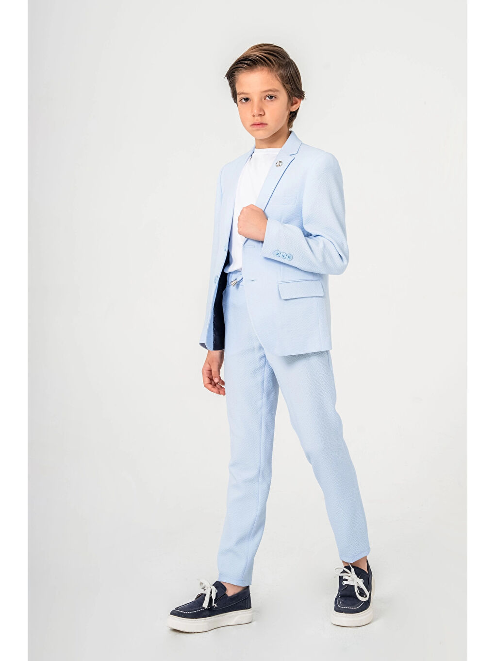 Turkuaz Tişörtlü Ceketli Takım Elbise 4027