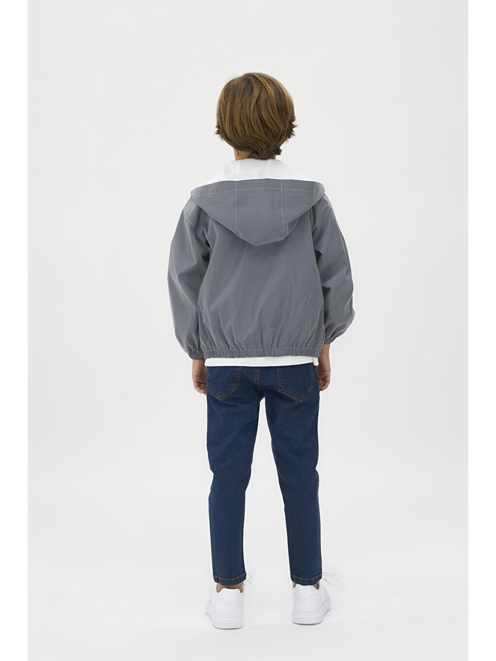 Lacivert Erkek Çocuk Yırtık Yıkamalı Denim Pantolon-2