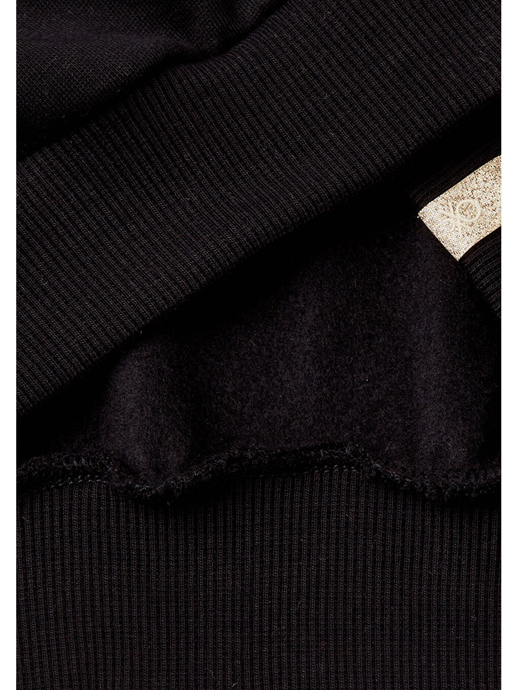 Kız Çocuk Siyah Etek Ucu Logolu Mickey Mouse Baskılı Rahat Kesim Sweatshirt-2