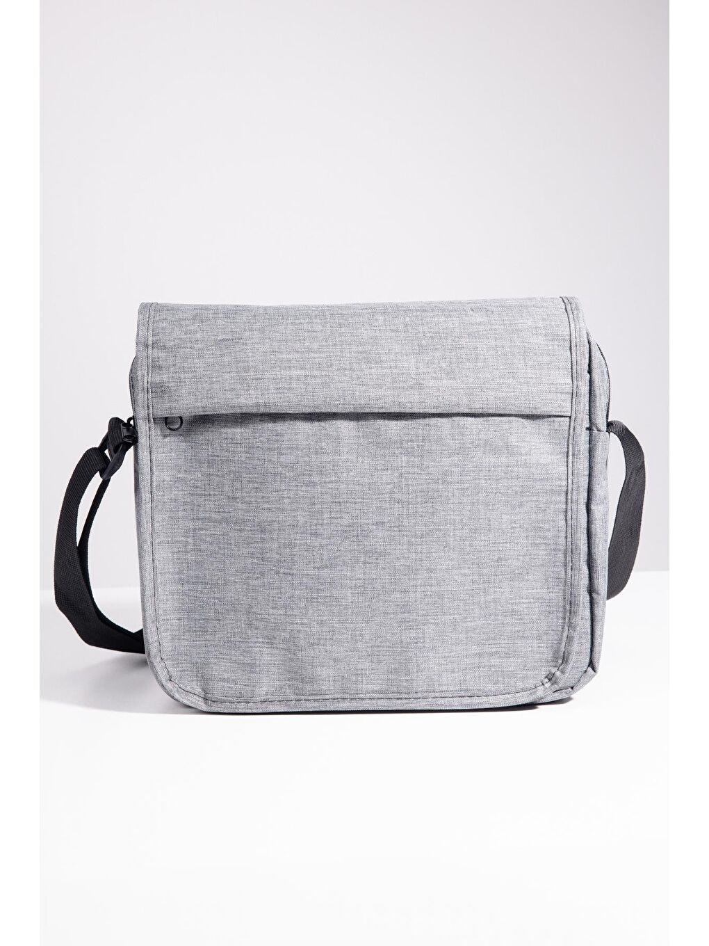 Unisex Ayarlanabilir Çapraz Askılı Gri Postacı Omuz Çantası-3