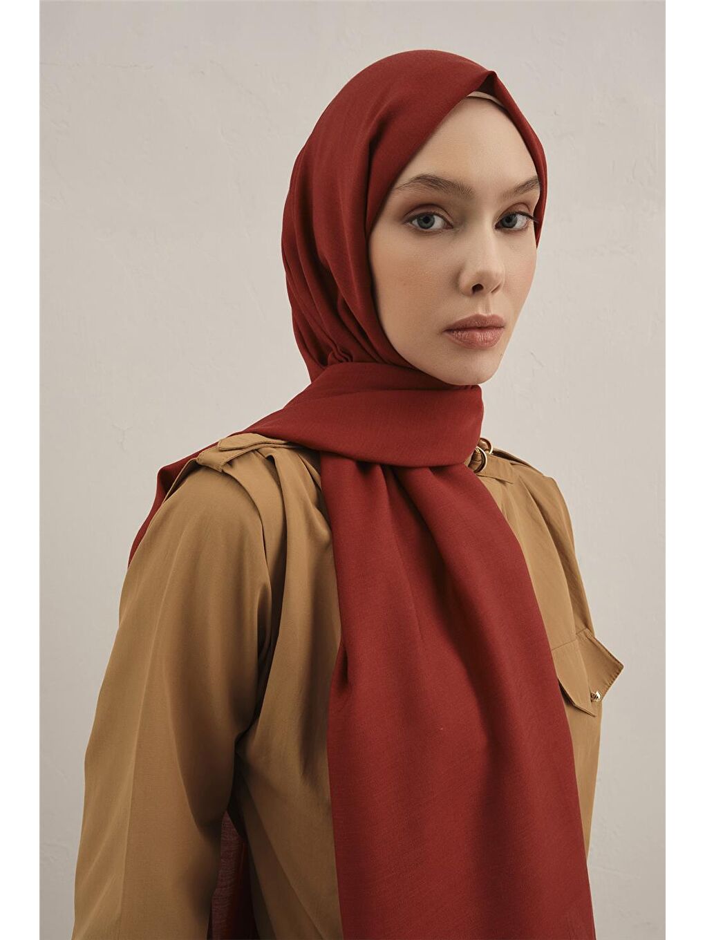 Bordo Logo Drop Pamuk İpek Şal 32-3