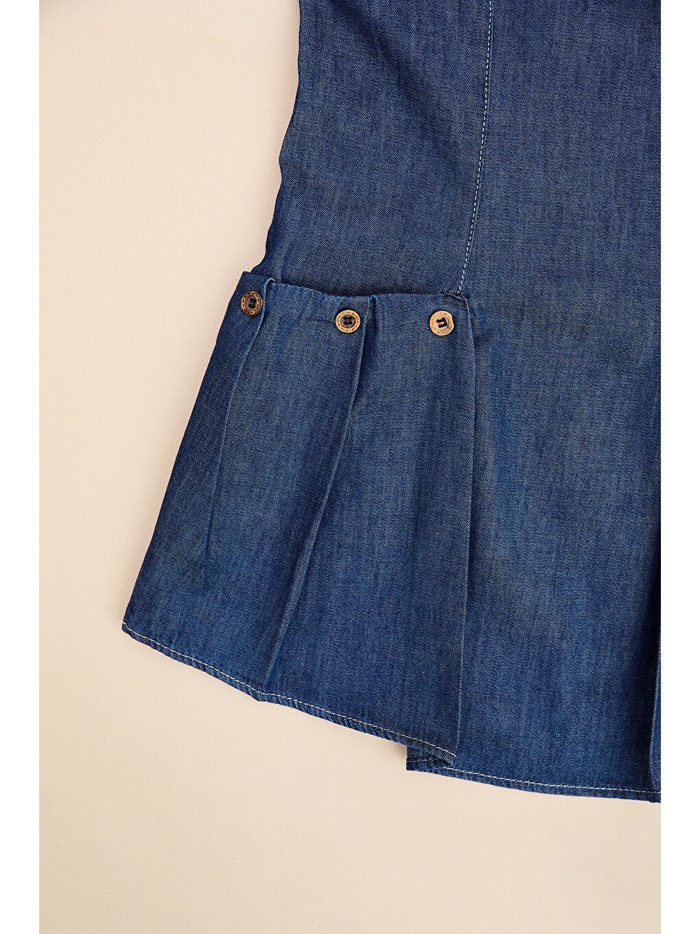 Lacivert Cepli Pileli Kız Çocuk Elbise-3