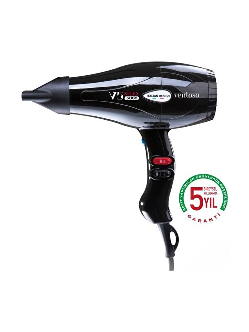 V5 Silex5000 Saç Kurutma Makinesi - Siyah - 2500 Watt-3