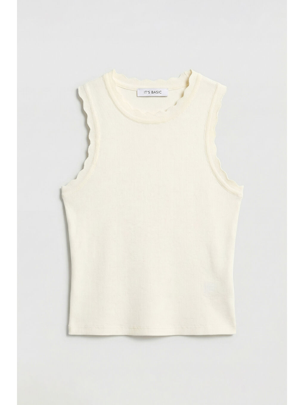 Kadın Ekru s6-101 Crop İnce Yazlık Triko Body-1