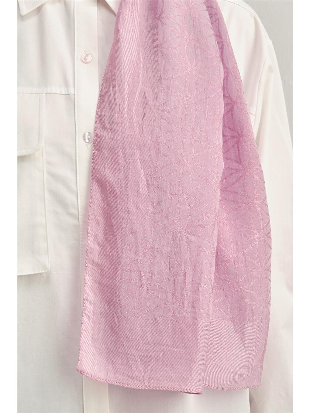 Mor Lyocell Naia Yıldız Desen Şal 1113-15-1