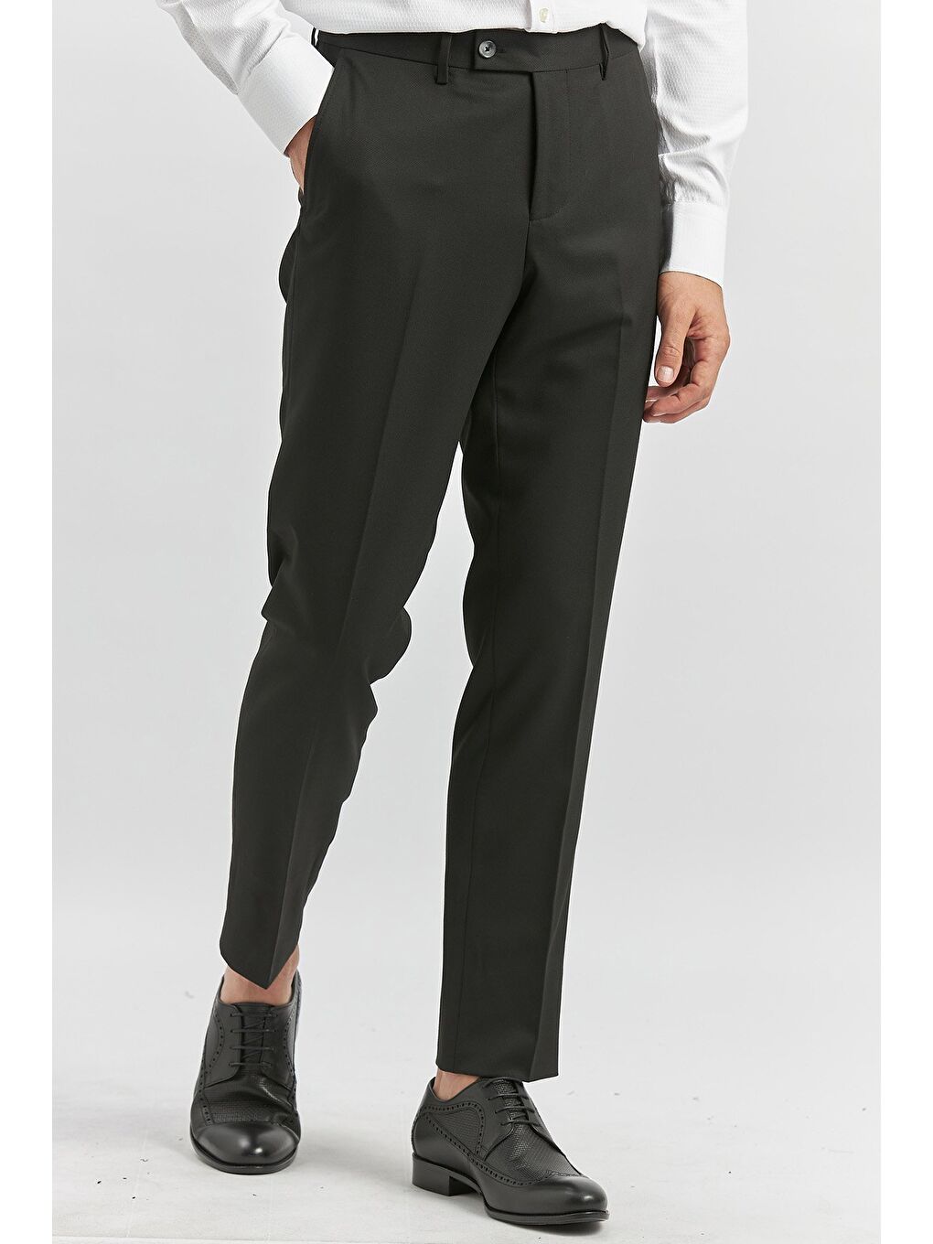 İMZA Siyah Esnek Yandan Cepli Slim Fit Classic Erkek Pantolon 1003240165