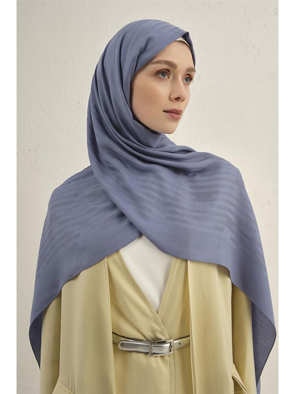 Mavi Lyocell Viscon Stripes Şal 2 26-2