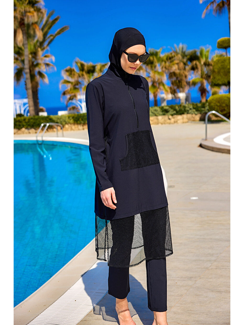 Tam Kapalı Tesettür Mayo M2508-1 Siyah-1