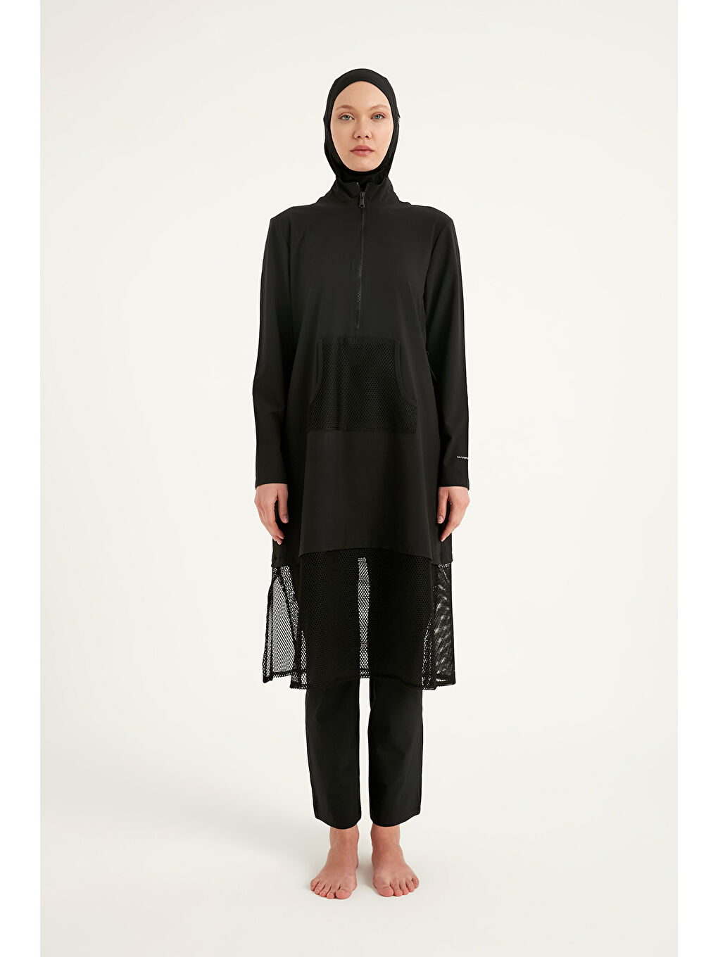 Tam Kapalı Tesettür Mayo M2508-1 Siyah-4
