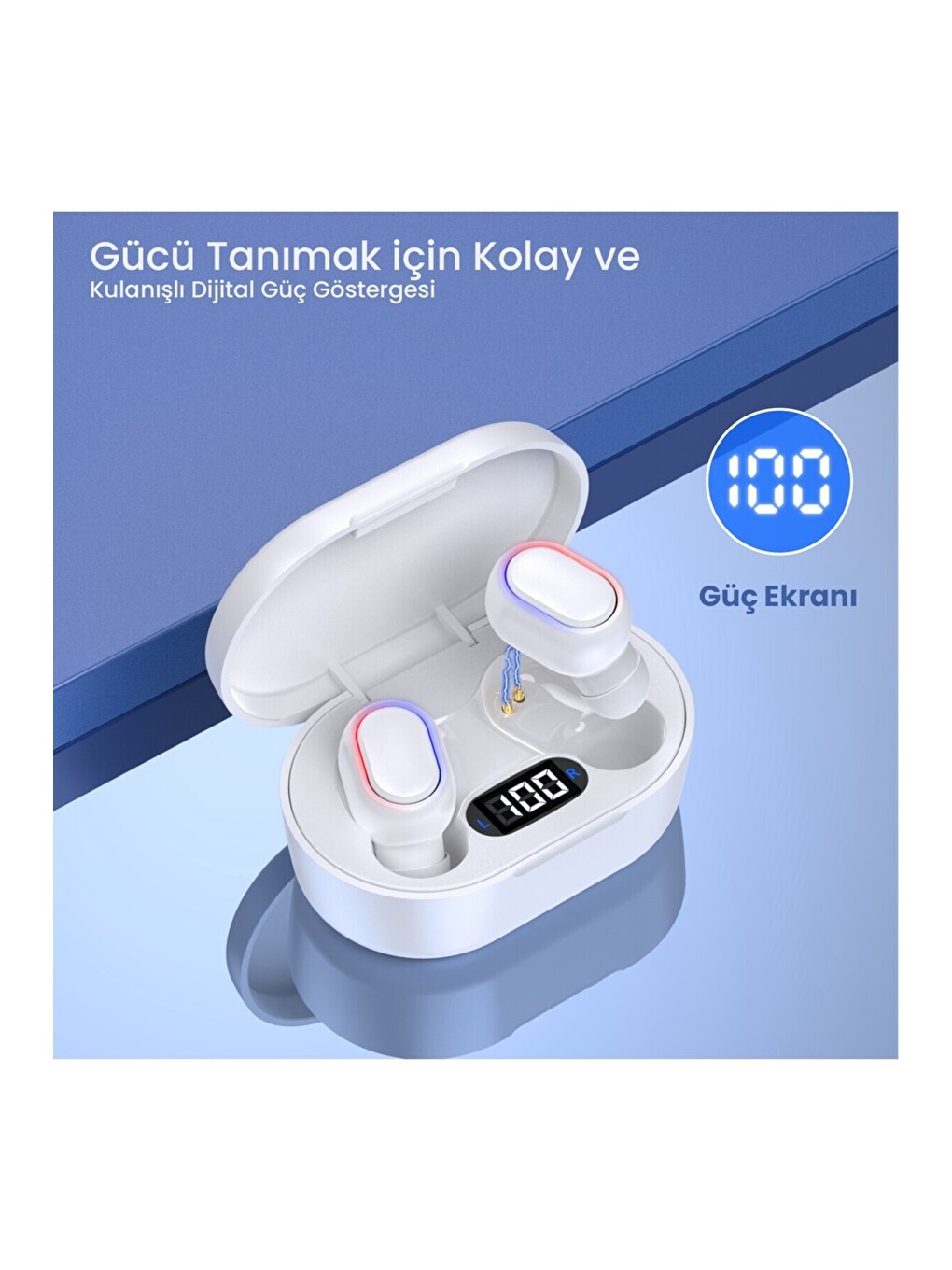 AUT114 Tws Bluetooth Kulaklık A8S - Ekran Göstergeli Kablosuz Ios ve Android Uyumlu-2