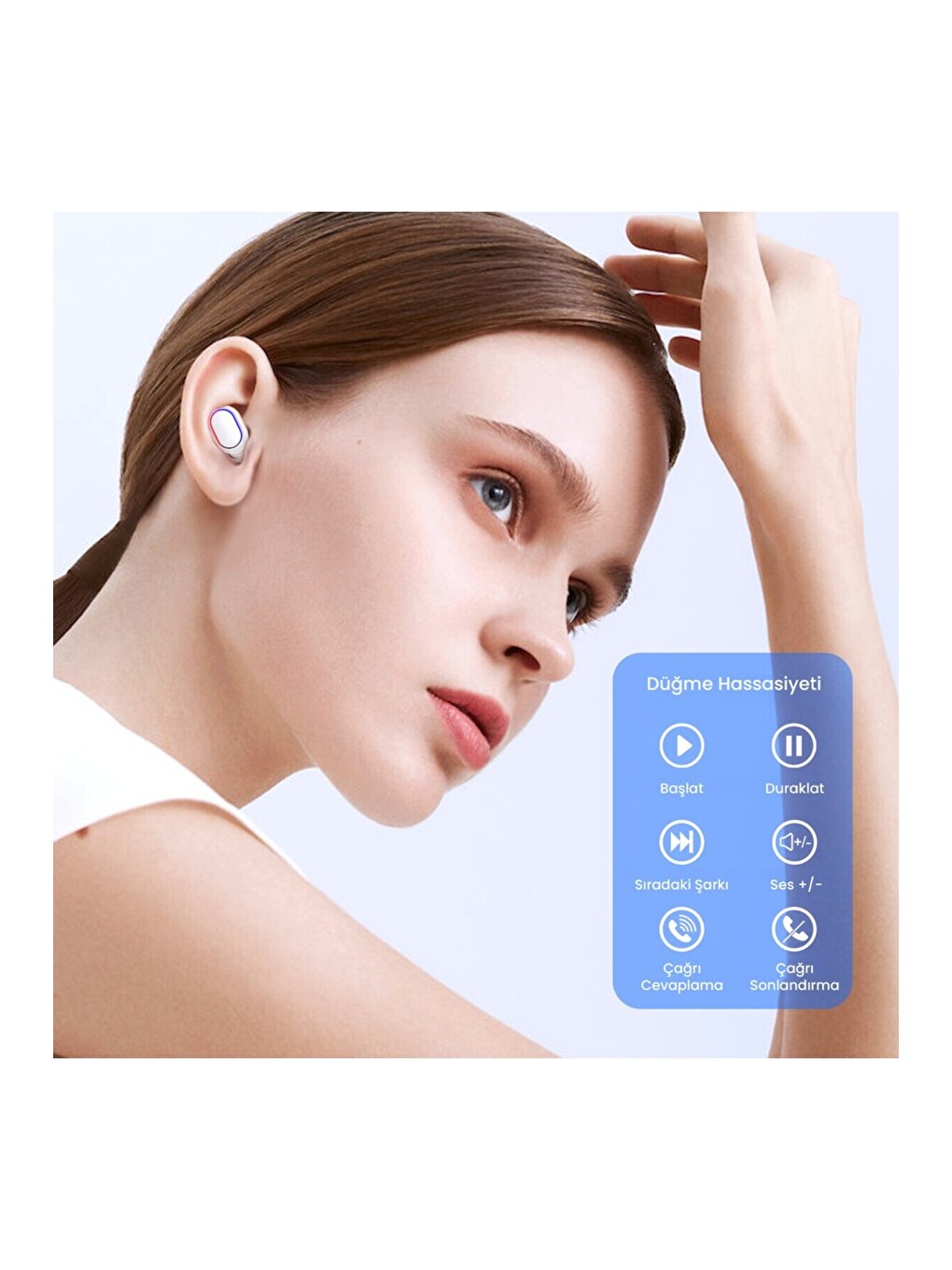 AUT114 Tws Bluetooth Kulaklık A8S - Ekran Göstergeli Kablosuz Ios ve Android Uyumlu-5