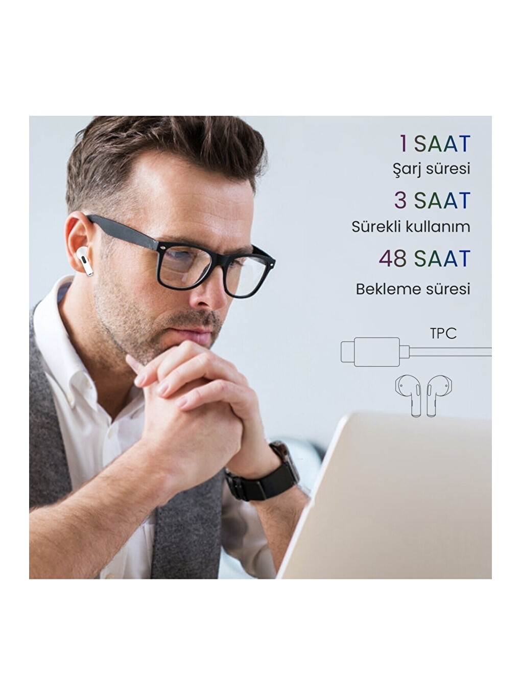 AUT119 Tws Bluetooth Kulaklık LTW-006 Kablosuz - Ios ve Android Uyumlu - Şarj Kutulu-3