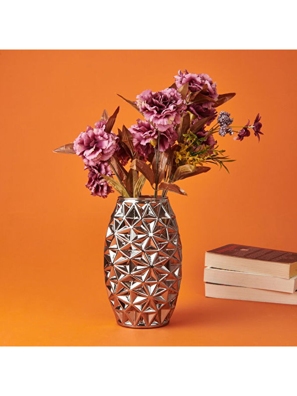 Gri Deco Safir Vazo - Gümüş - 26 cm-3