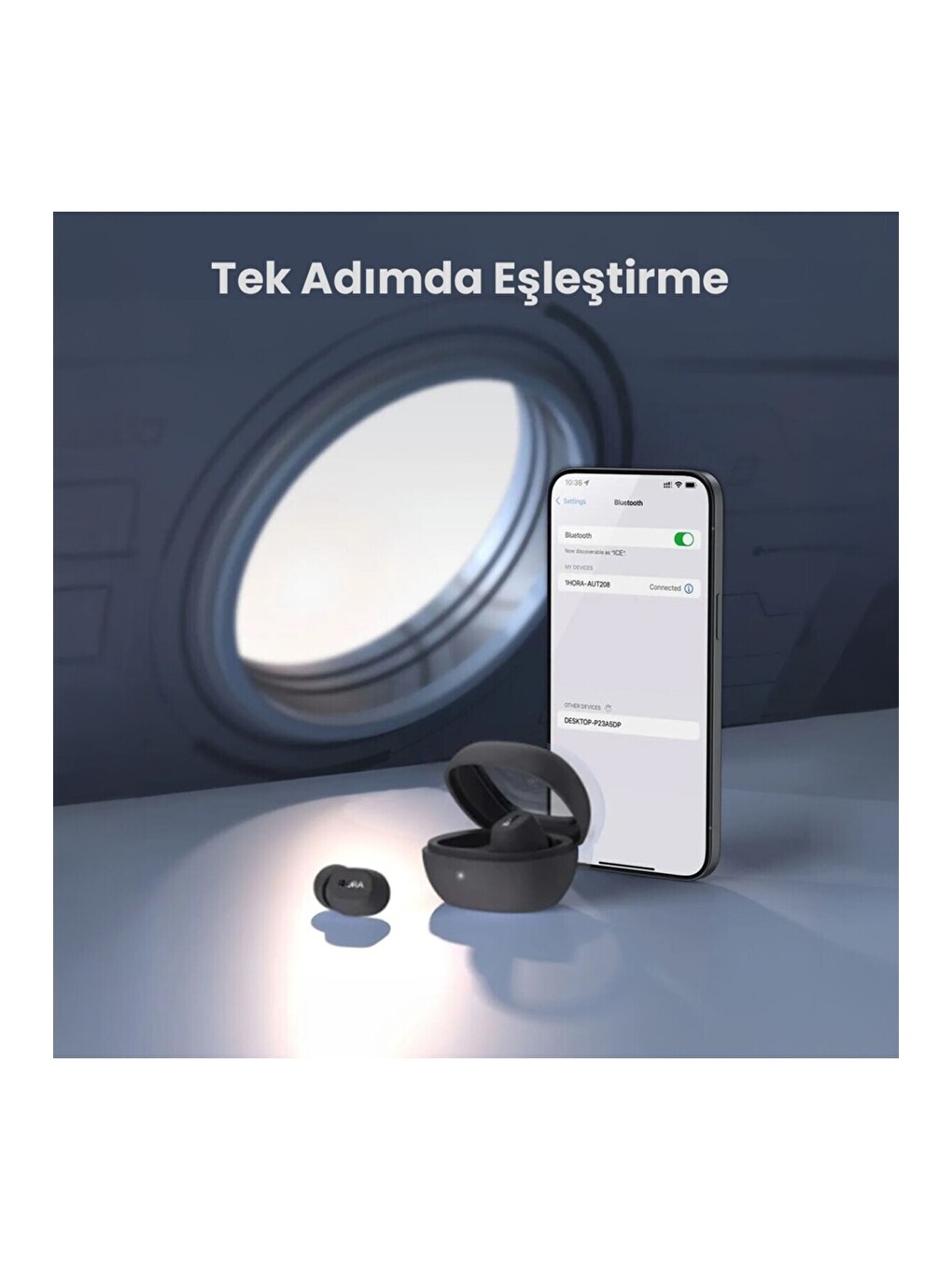 Tws Şeffaf Bluetooth Kulaklık - Kablosuz - Şarj Kutulu - Ios ve Android Uyumlu - Beyaz-2