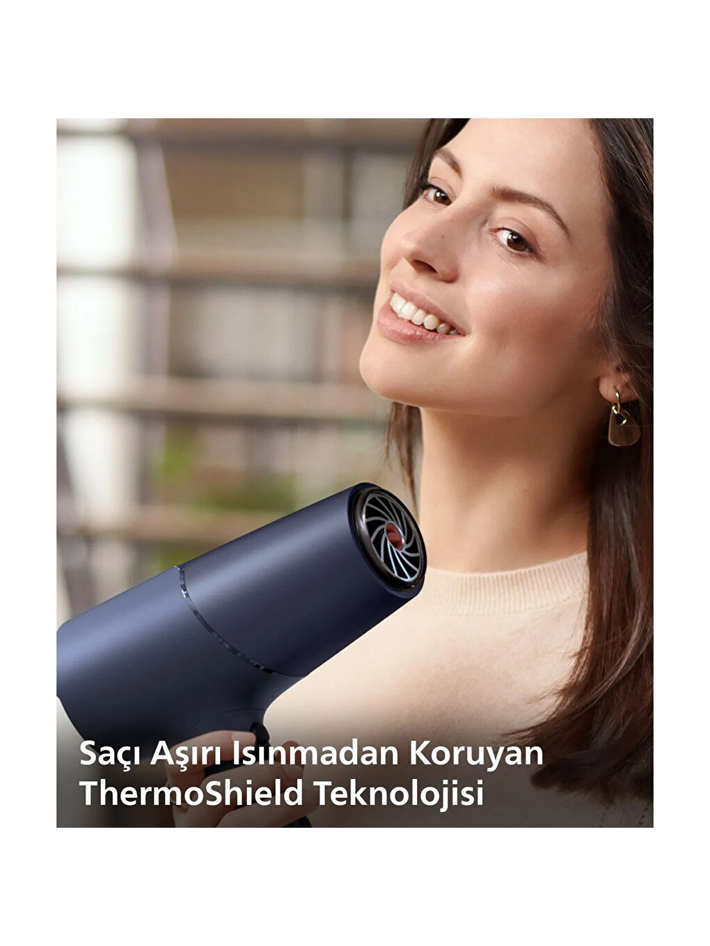 5000 Series BHD510/00 ThermoShield Saç Kurutma Makinesi - Lacivert - 2800 Watt-3