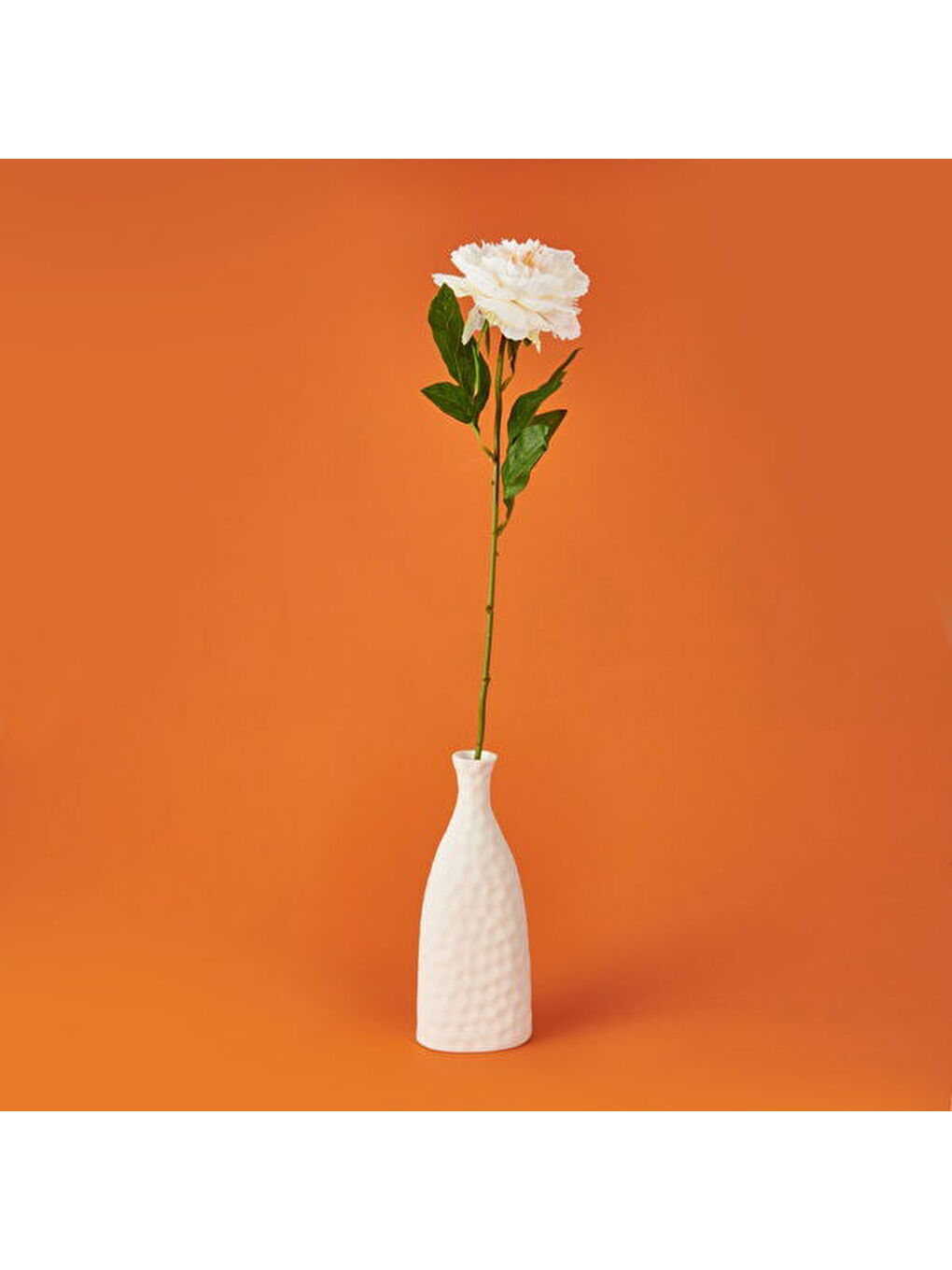 Şakayık Yapay Çiçek - Beyaz - 70 cm