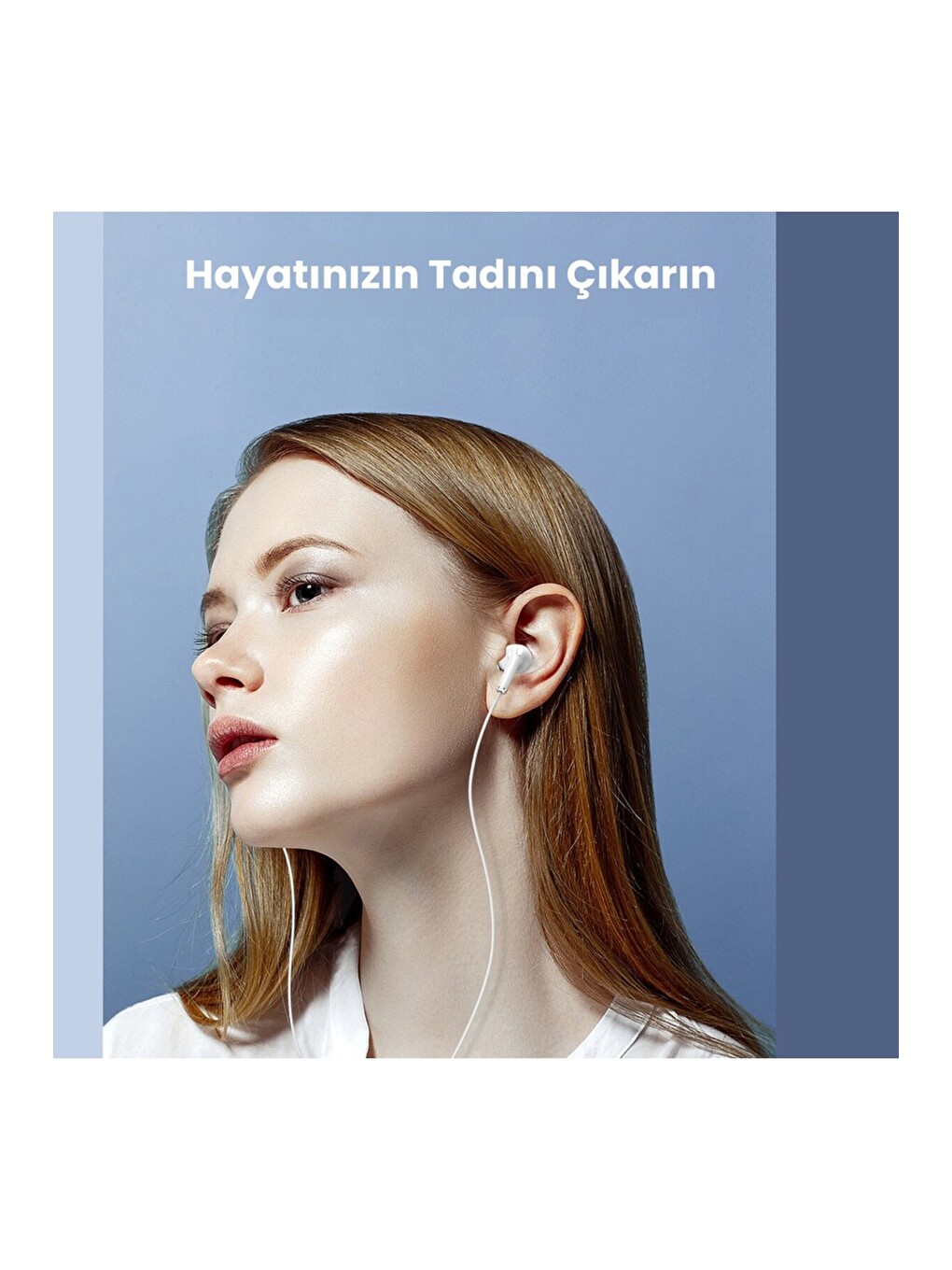 AUT117 3.5mm Kulak Içi Kablolu Kulaklık LTX-LH023 - Mikrofonlu - Android Uyumlu - Beyaz-1