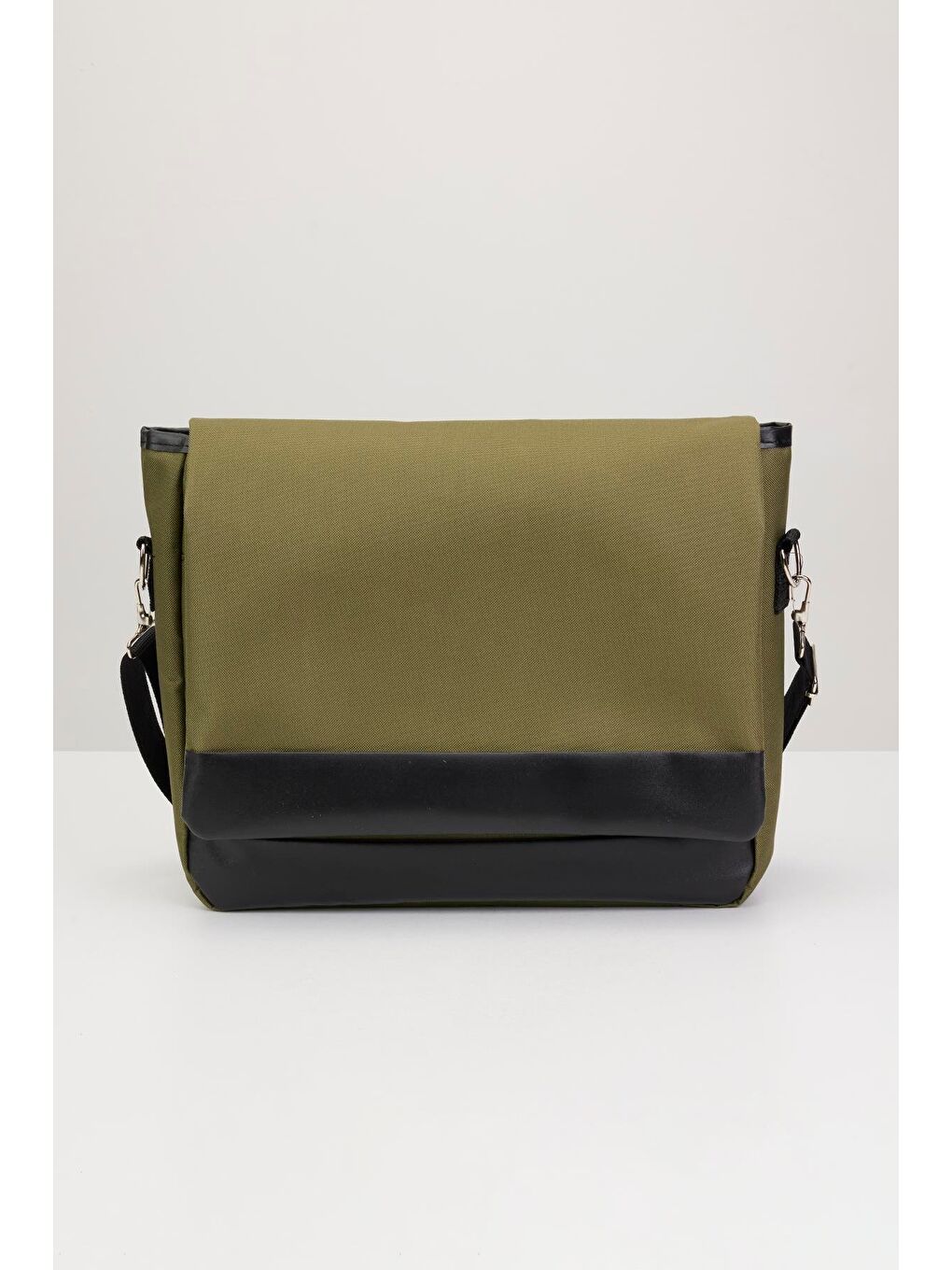 Unisex Ayarlanabilir Çapraz Askılı Haki Postacı Omuz Çantası-1