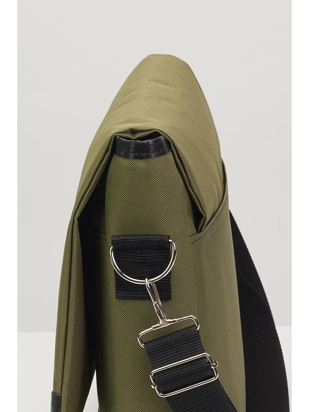 Unisex Ayarlanabilir Çapraz Askılı Haki Postacı Omuz Çantası-2