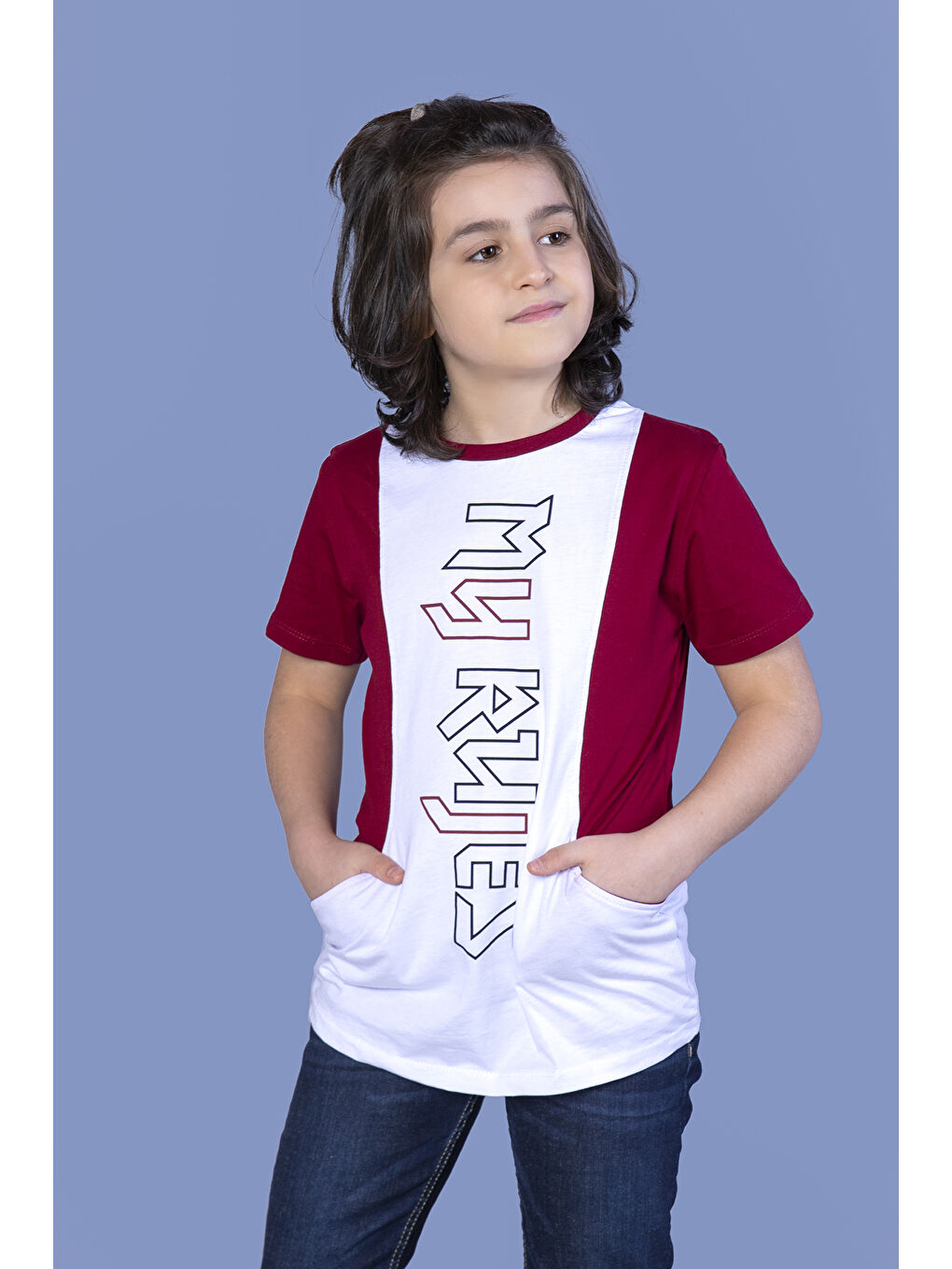 Toontoykids Bordo Erkek Çocuk T-Shirt My Rules Baskılı