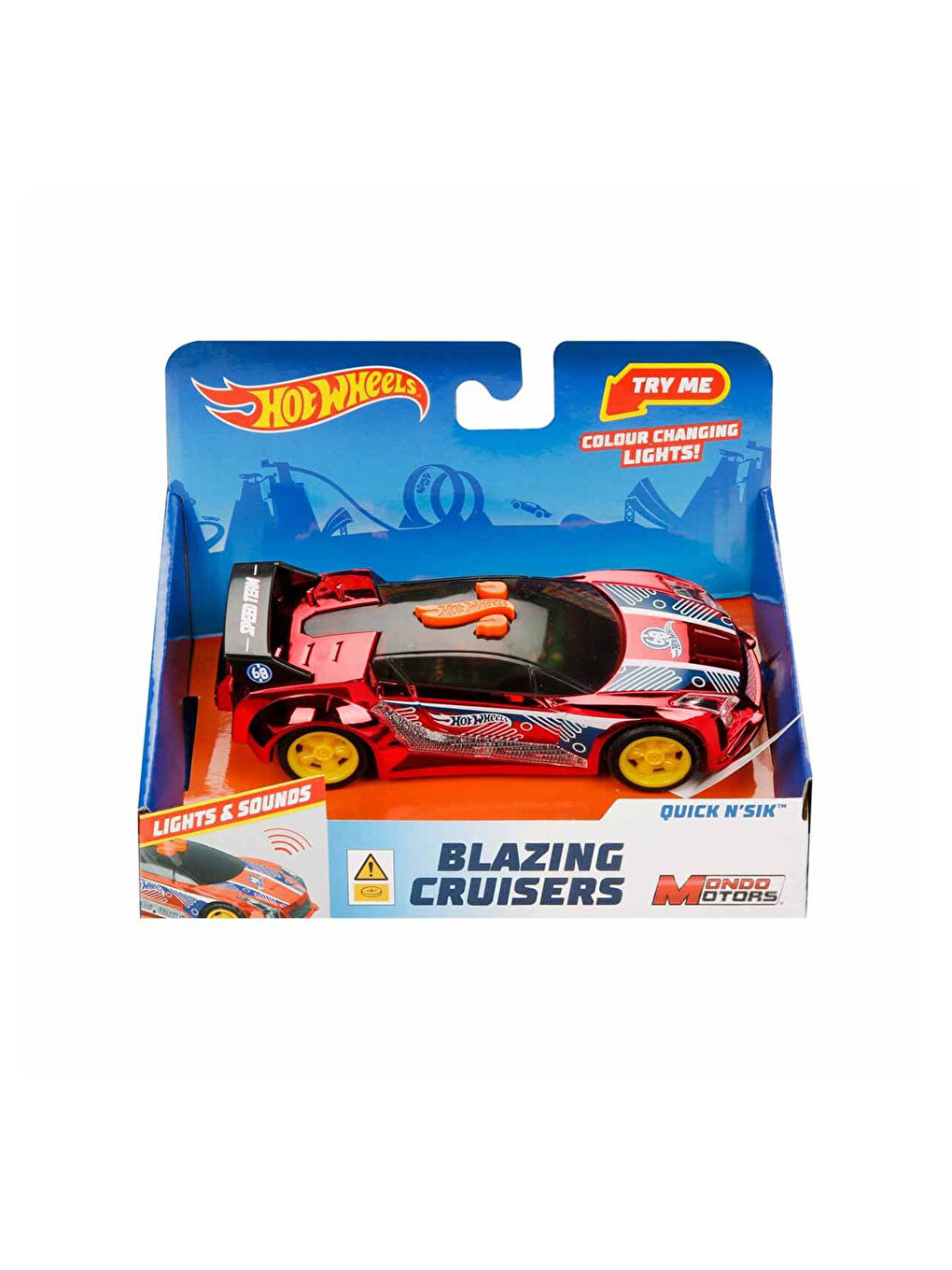 Hot Wheels Renksiz Sesli ve Işıklı Blazing Cruisers Araba S00051200 - 1