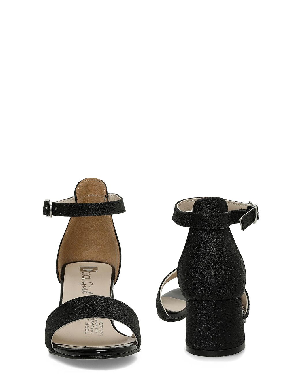 Siyah Kız Çocuk Sandalet-4