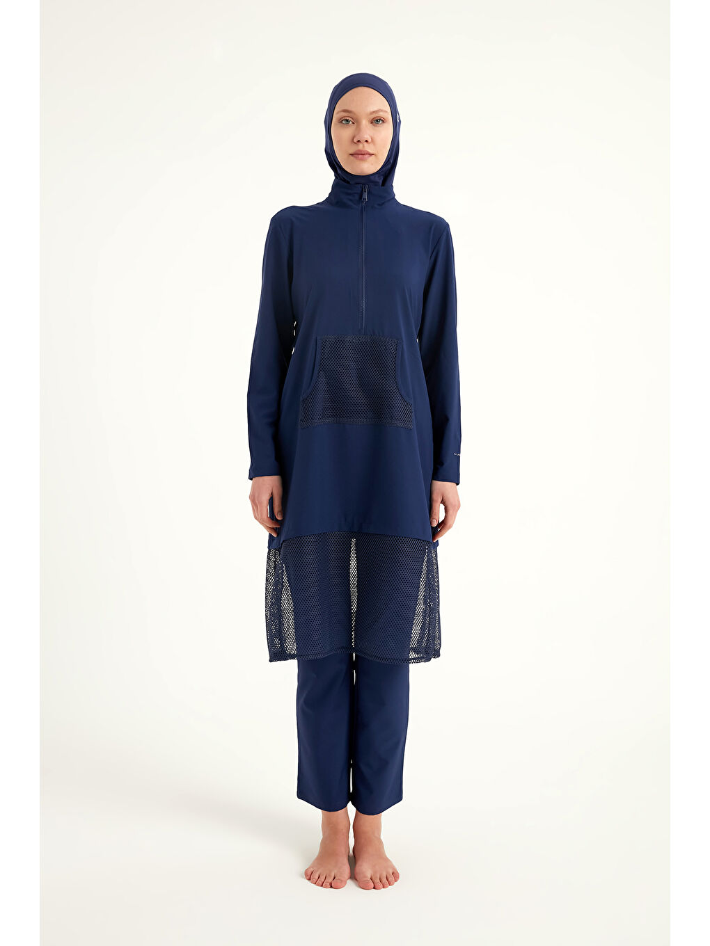 Tam Kapalı Tesettür Mayo M2508-2 Lacivert-4