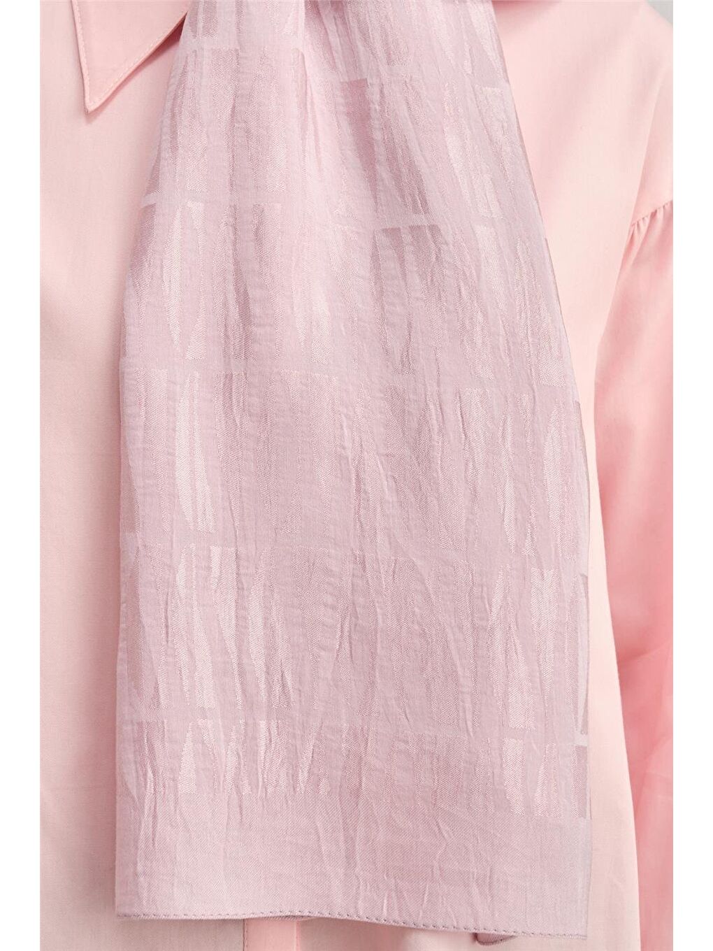 Pembe Lyocell Naia Çubuk Desen Şal 1113-15-2