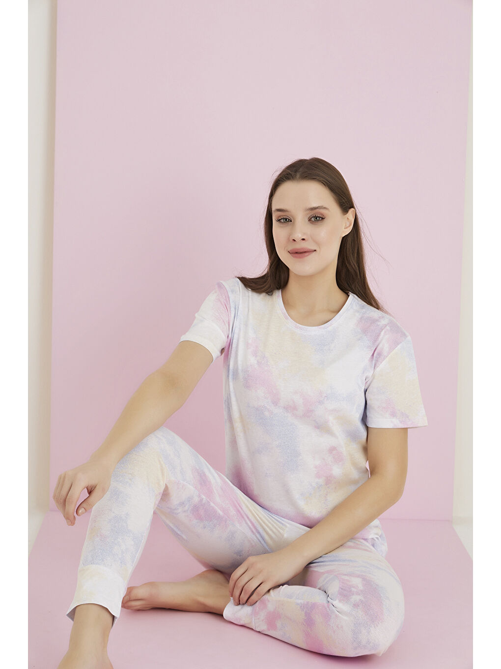 Lila Penye Pijama Takımı 7091-16