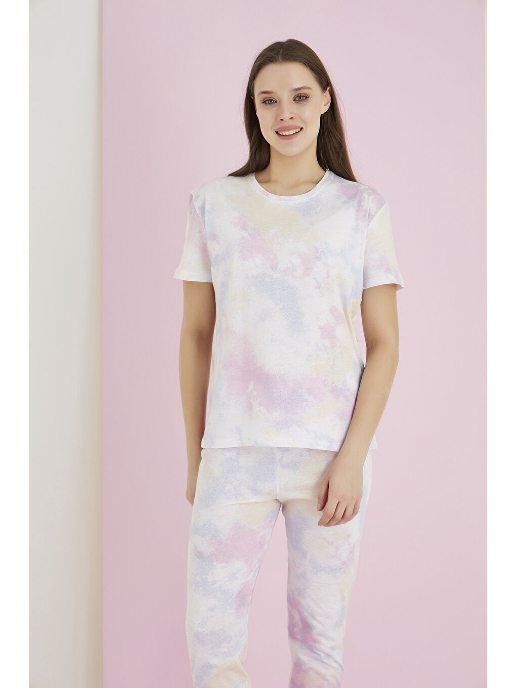 Lila Penye Pijama Takımı 7091-16-1