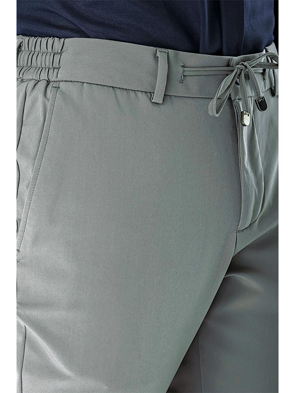 Koyu Gri Esnek Lastikli Yandan Cepli Casual Slim Fit Jogger Pantolon 1003240155-5