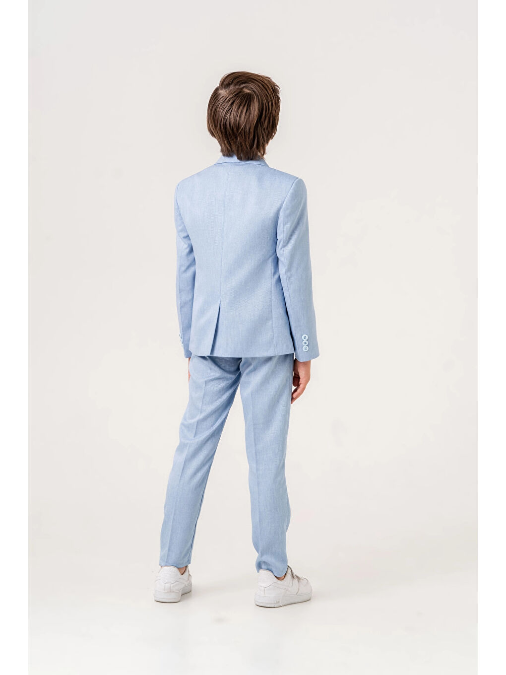 Turkuaz Papyonlu Ceketli Takım Elbise 4022-2