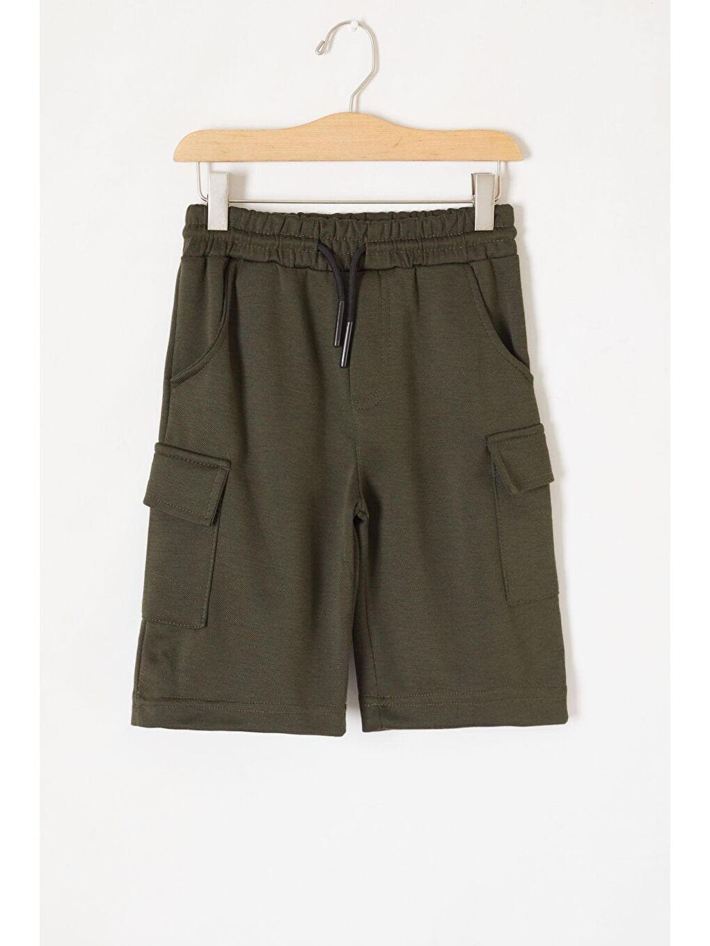 Haki Kargo Cepli Erkek Çocuk Beli Lastikli Şort 20878