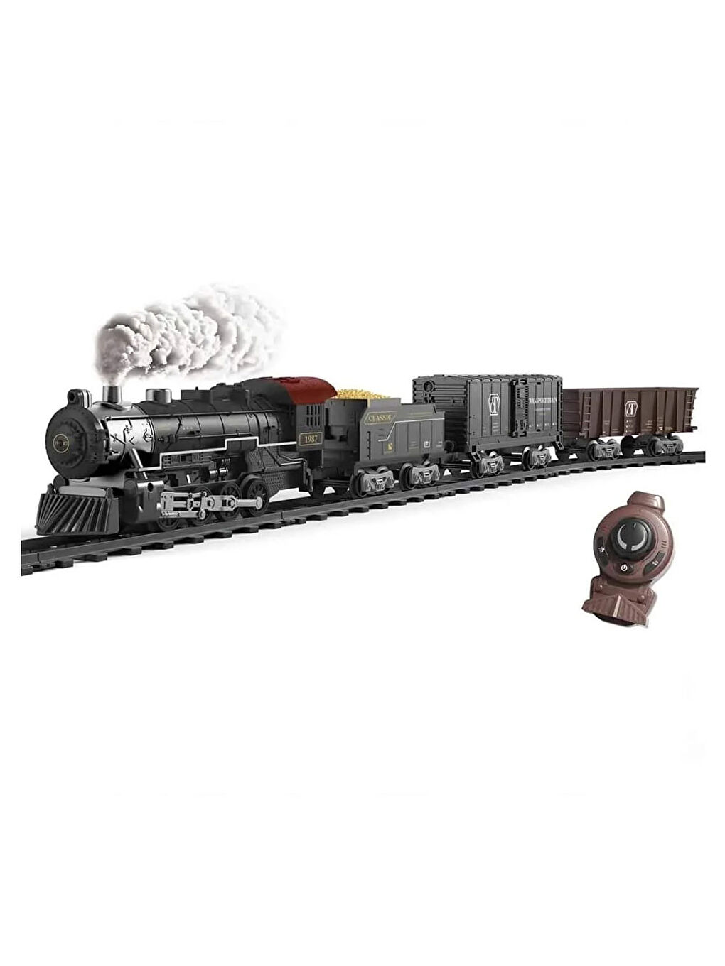 Başel Oyuncak Renksiz R C Big Scale Classical Steam Train Set  1613G - 1